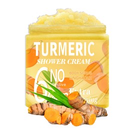LingHaoLH Turmeric Body Scrub,Deep Cleansing Exfoliating Scrub for Body,Hand and Foot,Moisturizing Face Body Scrub Skincare for Women and Men,12.3 oz