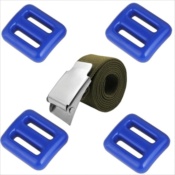 Dive Weights,Scuba Weights,4Pcs 2.2 lb Diving Weights Wtih Dive Belt,Suitable