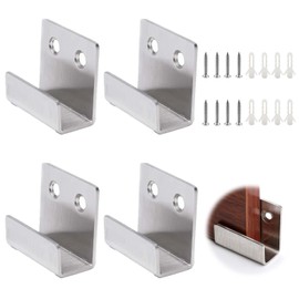 PAVIKE Metal Fittings, U-Shaped Hardware, Set of 4, Stainless Steel Metal Fittings, Fixing, Paintings, Wall Hanging Hooks, Screws Included, Strong, U-Shaped Metal Fittings, U-Shaped Metal Fittings,