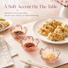 Gold Rim Glass Dipping Bowls, Cherry Blossom Sauce Dishes