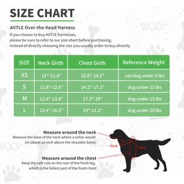 AIITLE Small Dog Harness, No-Pull Cat Harness with a Leash, Step in Adjustable Puppy Harness with Quick-Release Buckle, Reflective Outdoor Pet Vest for Extra Small Dogs and House Cats Green XXS