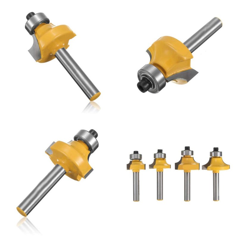 1/4 Inch Shank Roundover Edging Router Bit Set, Aplus Corner