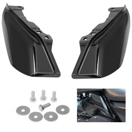 HIYOYO Vivid Black Mid-Frame Air Deflector Heat Shield Trim Cover Fit for Harley Touring Road King Electra Street Glide Tri Glide 2009-2016 2013 2010
