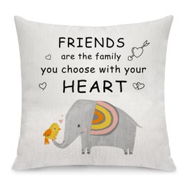 Friendship Gifts Inspirational Throw Pillowcase Friends Cushion Cover Gifts Friends Throw Pillow Covers for Women Girls Reminder Gift Best Friend Birthday Christmas Graduation Gifts (Friend-8)