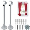 Parpyon® Pack of 2 Metal Curtain Rods Various Lengths 13mm