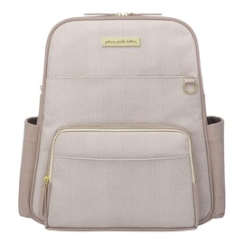 Petunia Pickle Bottom Sync Backpack | Diaper Bag | Diaper Bag Backpack for Parents | Top-Selling Stylish Baby Bag | Sophisticated and Spacious Backpack for On The Go Moms | Grey Matte Cable Stitch