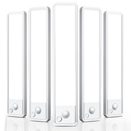 Under Cabinet Motion Sensor Lighting: Dimmable Rechargeable Lights Indoor - Battery Operated Lights - Undercabinet Wireless Closet Light Magnetic Led Light for Kitchen Home Bathroom Counter 5 Pack