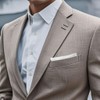 BEWDIO White Men's Pocket Square, Solid Color Boys Handkerchiefs for