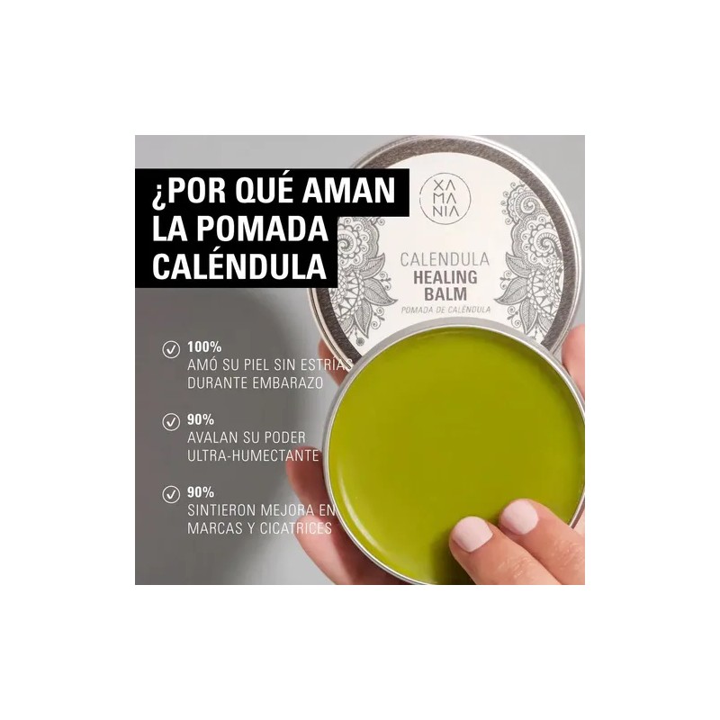 XAMANIA Pomada Caléndula Cicatrizante Natural Vegana (60 gr.)
