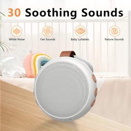 Mini White Noise Machine Sound Machine with 30 Soothing Sounds 32 Volume Levels Baby Portable Sleep Soother Rechargeable Travel Sound Therapy Pink Brown Noise Sleep Machine for Kid Adult