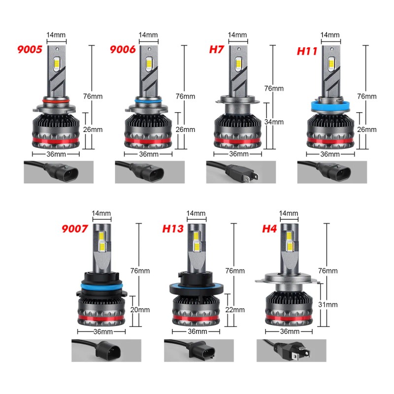 Kit De Faros Led H4 H7 H11 9005 9006 9007