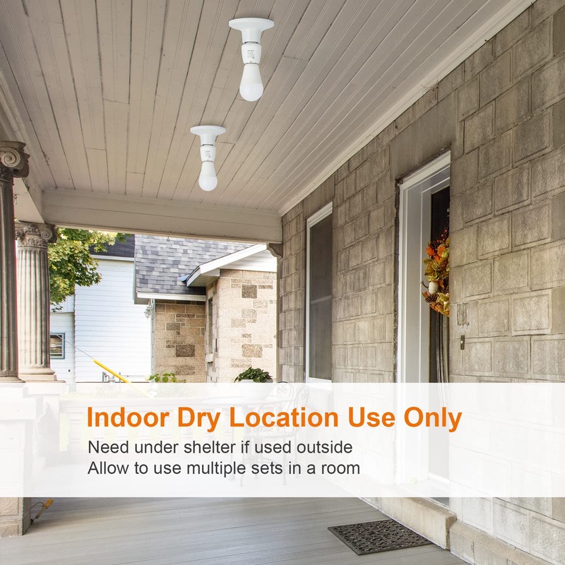 Suraielec Remote Control Light Socket, Wall Mount Switch, E26 E27