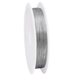 PH PandaHall 20m x 0.38mm Craft Wire 304 Stainless Steel Beading String 49 Strands Twisted Wire Metal Jewellery Wire for Necklace Bracelet Jewellery Making Wrapping Crafting