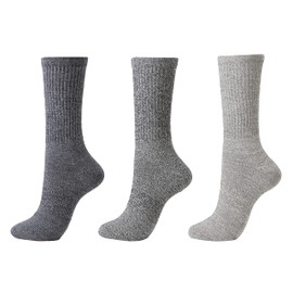 Otafuku Glove S-830 Socks, Silver Ion, Round Tip, Antibacterial and Deodorizing, 9.8 - 10.6 inches (25 - 27 cm), Heather Pattern, Assorted, Set of 3 Pairs