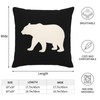 WEINAODI Black Background Bear Throw Pillow Covers Bear Pattern Pillow