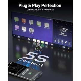 Does Not Apply Mini Wireless CarPlay Adapter for Carplay and Andriod Auto 2-in-1 Mini USB