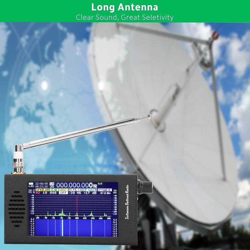 DSP SDR Radio Receiver 4.3 Inch Touch Screen 100KHz To