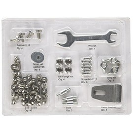 Hiland SGT-MBS Master Bolt Set for Square Glass Tube Patio Heater, Fitted, Grey