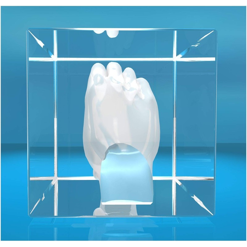 VIP-LASER 3D Glass Crystal with Engraving I Heart in Two