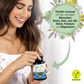 VITALKRAFT Vegan+ Mineral Complex High Dose Capsules with Magnesium, Iron, Zinc, Iodine, Selenium, B6 and Folic Acid. Lactose-free and Gluten-Free Dietary Supplement