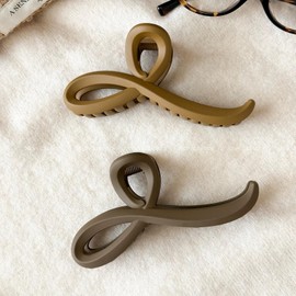 Aurakoi Hair Clip, 4.3 inches (11 cm), Securely Clip, Hair Clip, Hair Accessory, Hair Arrangement, Bath, Simple, Office, Women's, Adults, Korean Style, Cute, Hair Ornament, PC Resin, Lightweight