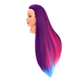 HairZtar 30" Synthetic Fiber Mannequin Head (Long and Thick) Hairdresser Training Head Manikin Cosmetology Head (BECKY+C)