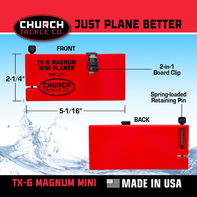 TX-6 Magnum Mini Planer Starboard by Church Tackle Co