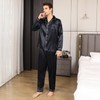 AprBean Satin Silky Men's Pajama Sets Big and Tall Long