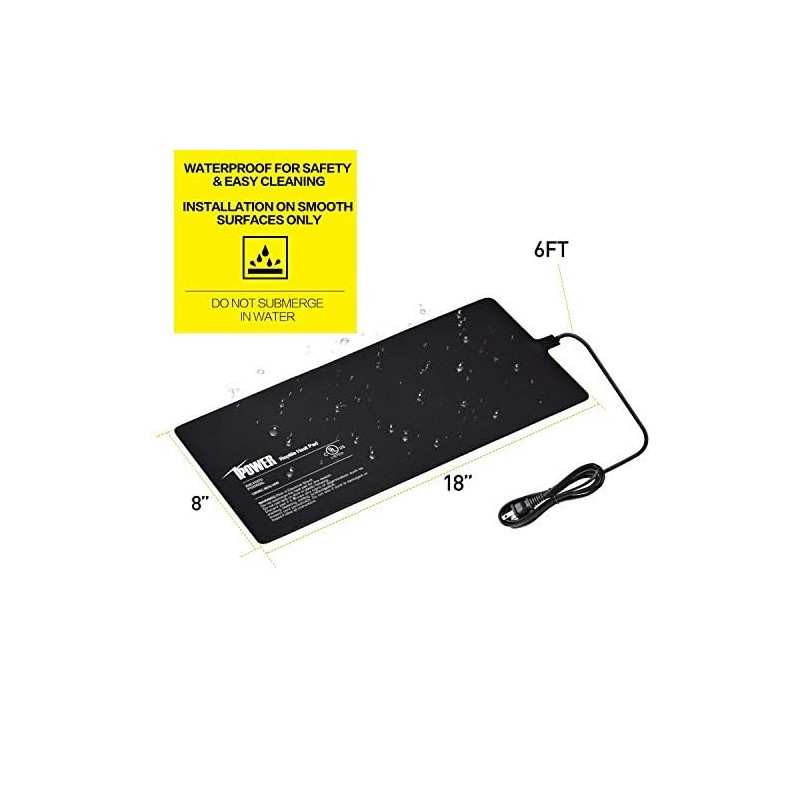 iPower 8 by 18-Inch 24W Reptile Heat Mat, LCD Digital