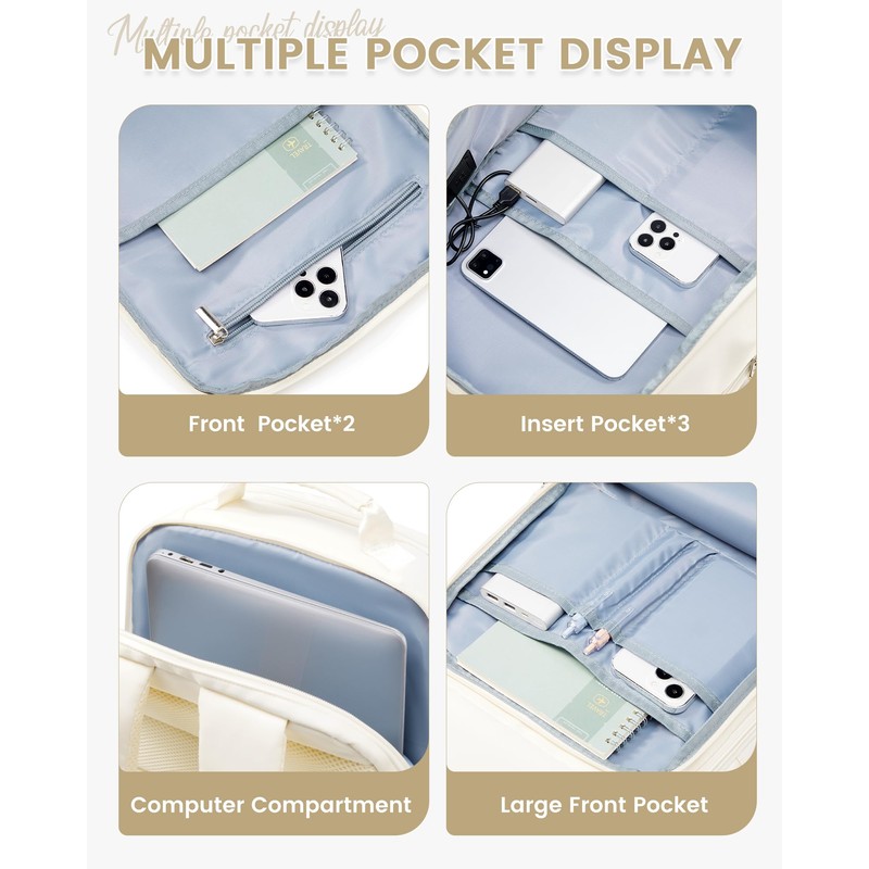 bergsalz Travel Backpack For Women Men Laptop Backpack For Traveling