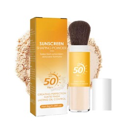 Polvo Fijador Transpirable Ligero, Polvo Translúcido Con Filtro Solar, Polvo Facial Translúcido Portátil Con Cepillo Suave, Polvo Facial Mate Con Control De Aceite Y Protector Solar Suelto (1PC)