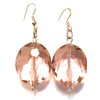 Large Peach Beaded Drop Earrings