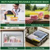 SPLF 6 Pack Stand-Up Reusable Gallon Freezer Bags Dishwasher Safe,