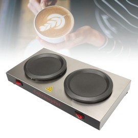 Commercial Coffee Warmer, Stainless Steel Portable Warmer Double, Double Coffee Carafe Warmer Decanter Warmer Plate for Cafe, Break Room, Buffet and Various Commercial Use