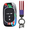 HIBEYO 3 Button Key Fob Cover Compatible with Honda Civic