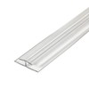Outwater Plastic H Channel Fits Material 1/8 Inch Thick Clear