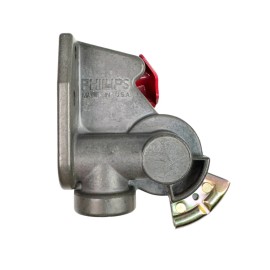 Phillips 12-13823 Red Emergency Trailer Gladhand Angle MNT 36°, 3/8 NPT-USA Made