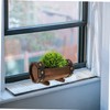 BESPORTBLE Solid Wood Flower Pot Holder Carbonized Preservative for Balcony