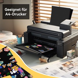 Taiyeestar 50 Sheets of Coloured Paper A4 Black, 150 g/m² Coloured Drawing Paper A4, Black Paper A4, Craft Paper Coloured Card A4, Paper for Origami and Craft Projects