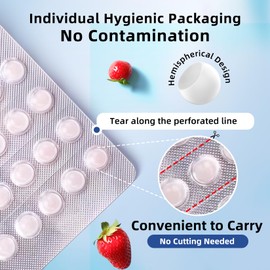 RAZOKO Orthodontic Wax for Braces Wax Dots 90 Individual Hygienic Packaging Dental Wax Strawberry