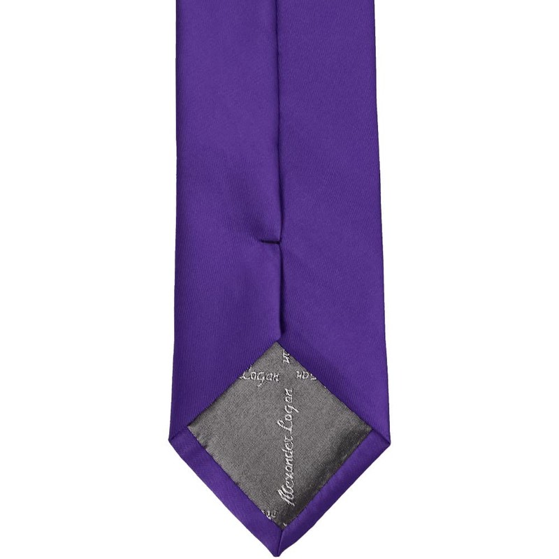 tiemart Solid Color Necktie (Dark Purple)