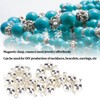 20 Sets Magnetic Clasps Round Brass Fashionable Jewelry Clasps for