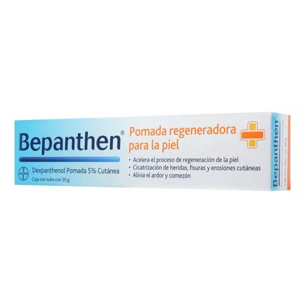 BEPANTHEN  Bepanthen pomada 5% regeneradora para piel y cicatrización de heridas fisuras y erosiones cutáneas 30g