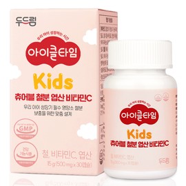 아이클타임 두드림 츄어블 철분 엽산 비타민C 15g, 30정, 1개 I-Cle Time Chewable Iron Folic Acid Vitamin C 15g, 30 Tablets, 1 Piece