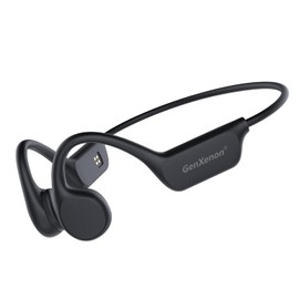 GenXenon Wireless Bone Conduction Headphones，Bluetooth 5.3 Open Ear Technology, Waterproof IPX8, Built-in Mic & 32G MP3. Ideal for Running and Swimming (Black10)