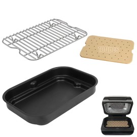 Grill Roast Rack and Cooking Pot for Ninja Foodi FG551/DG551/DG651 Smart XL Indoor Grill Accessories, Stainless Steel Air Fryer Rack & Non-Stick Grill Pan Replacement & 100 Pack Air Fryer Liners