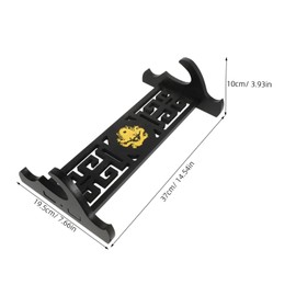 BESPORTBLE Stylish Wooden Sword Bracket Wall Mount Display for Swords Decorative Sword Holder Black