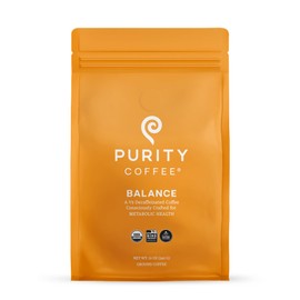 Purity Coffee BALANCE 1/3 Caffeinated Medium Roast Organic Coffee - 12oz Ground
