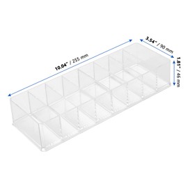 CHUIFAI Set of 4 Acrylic Cosmetic Organiser 8 Compartments, 25.5 x 9 x 4.6 cm Dressing Table Organiser Drawer, Make Up Organiser Transparent Makeup Storage Box for Dresser Dressing Table