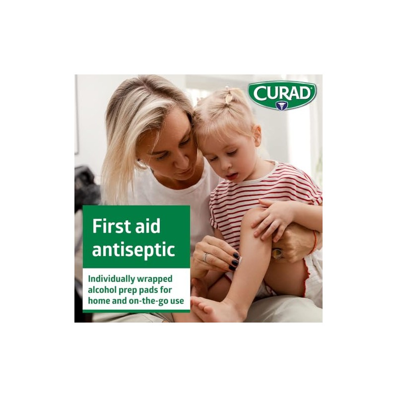 Curad CUR45585RB Compresas preparadas con alcohol, paquete de 400